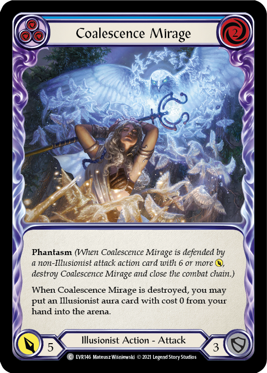 Coalescence Mirage (Blue) [EVR146] (Everfest)  1st Edition Rainbow Foil | Silver Goblin