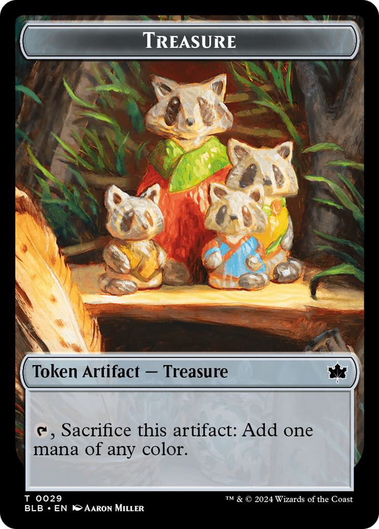 Treasure // Steampath Charger Double-Sided Token [Bloomburrow Tokens] | Silver Goblin