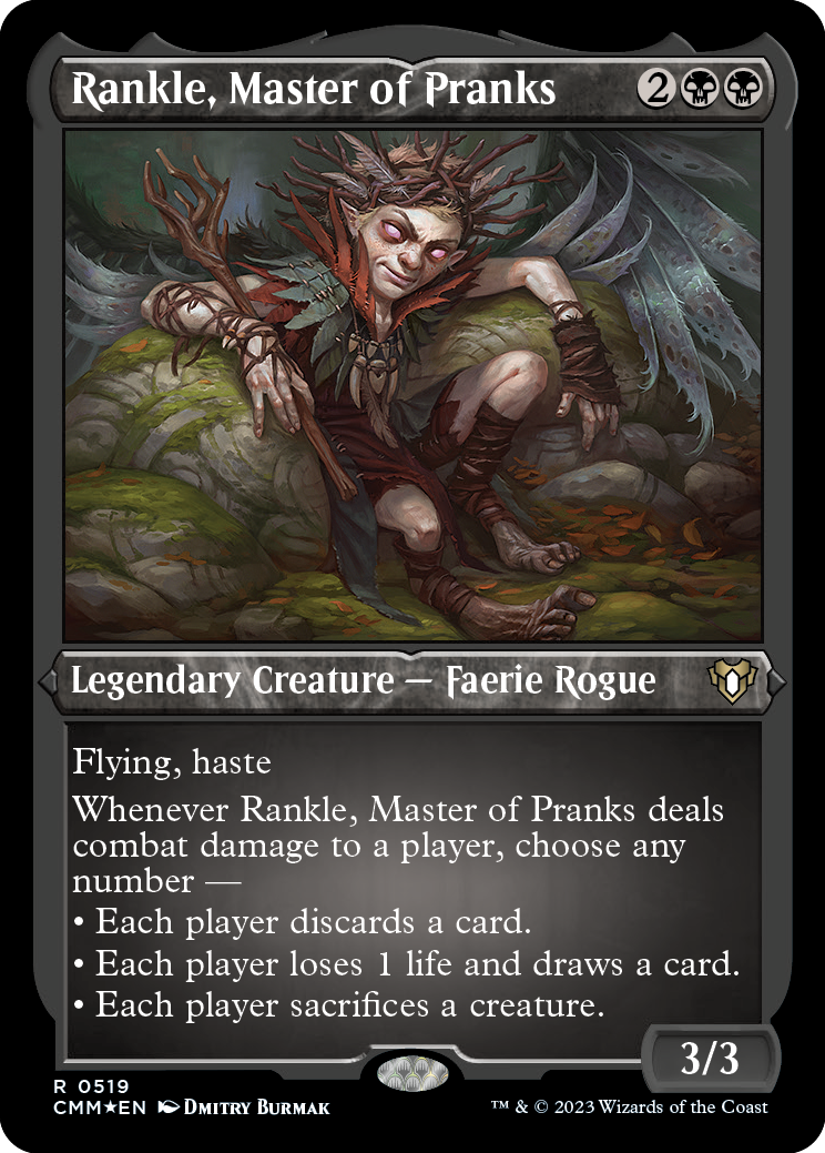Rankle, Master of Pranks (Foil Etched) [Commander Masters] | Silver Goblin