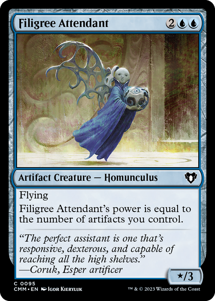 Filigree Attendant [Commander Masters] | Silver Goblin