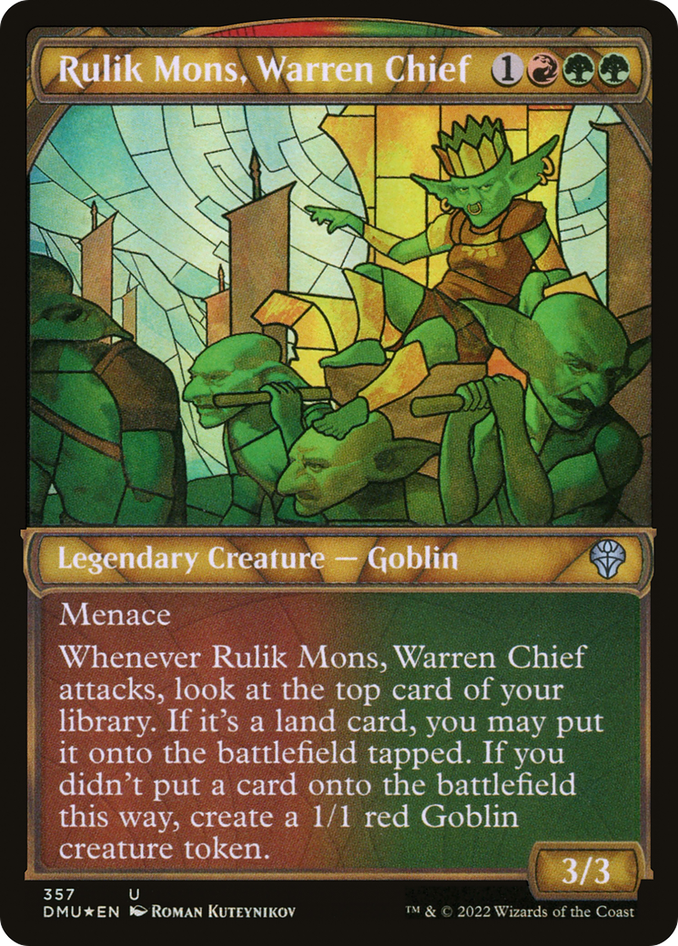 Rulik Mons, Warren Chief (Showcase Textured) [Dominaria United] | Silver Goblin