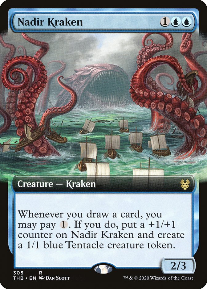 Nadir Kraken (Extended Art) [Theros Beyond Death] | Silver Goblin