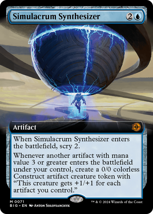 Simulacrum Synthesizer (Extended Art) [Outlaws of Thunder Junction: The Big Score] Foil