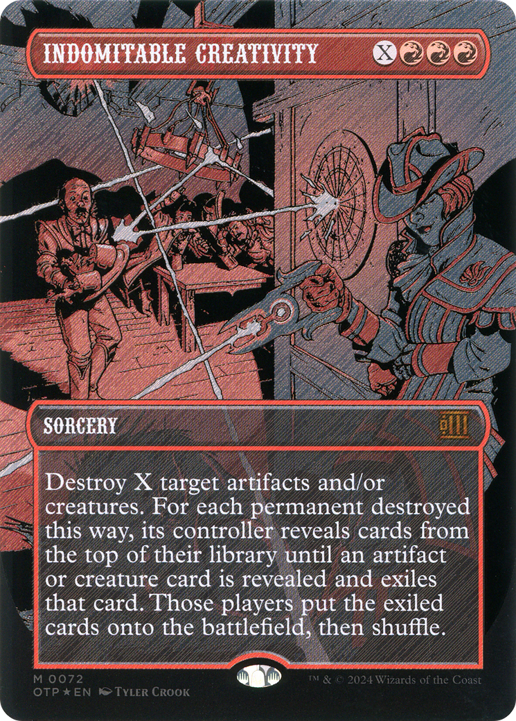 Indomitable Creativity (Textured Foil) [Outlaws of Thunder Junction: Breaking News]