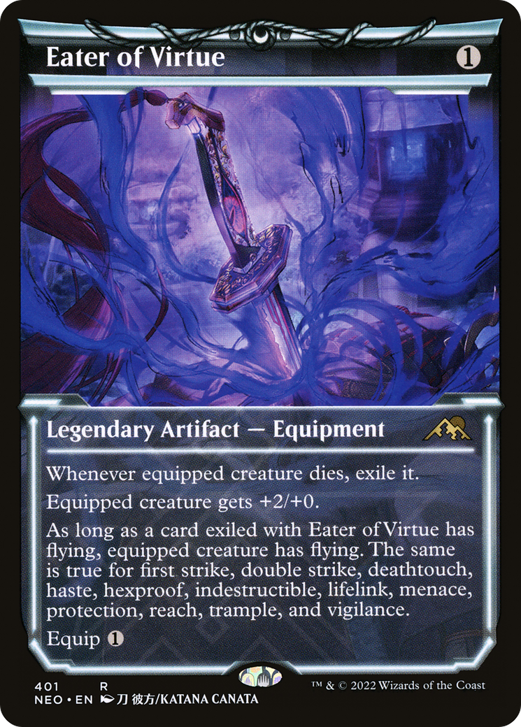 Eater of Virtue (Showcase Soft Glow) [Kamigawa: Neon Dynasty] Foil