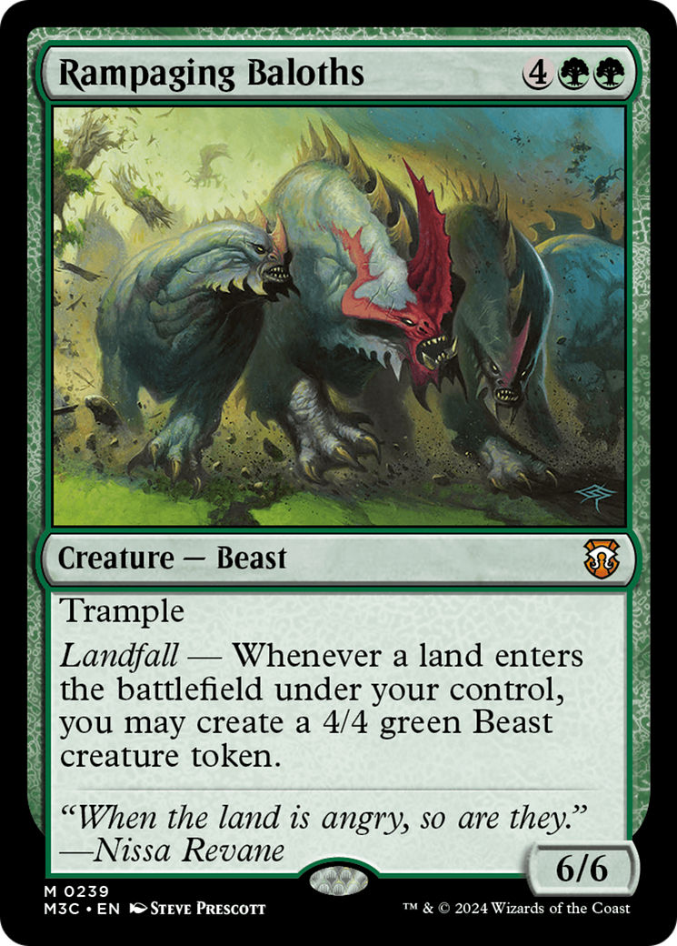 Rampaging Baloths (Ripple Foil) [Modern Horizons 3 Commander] | Silver Goblin