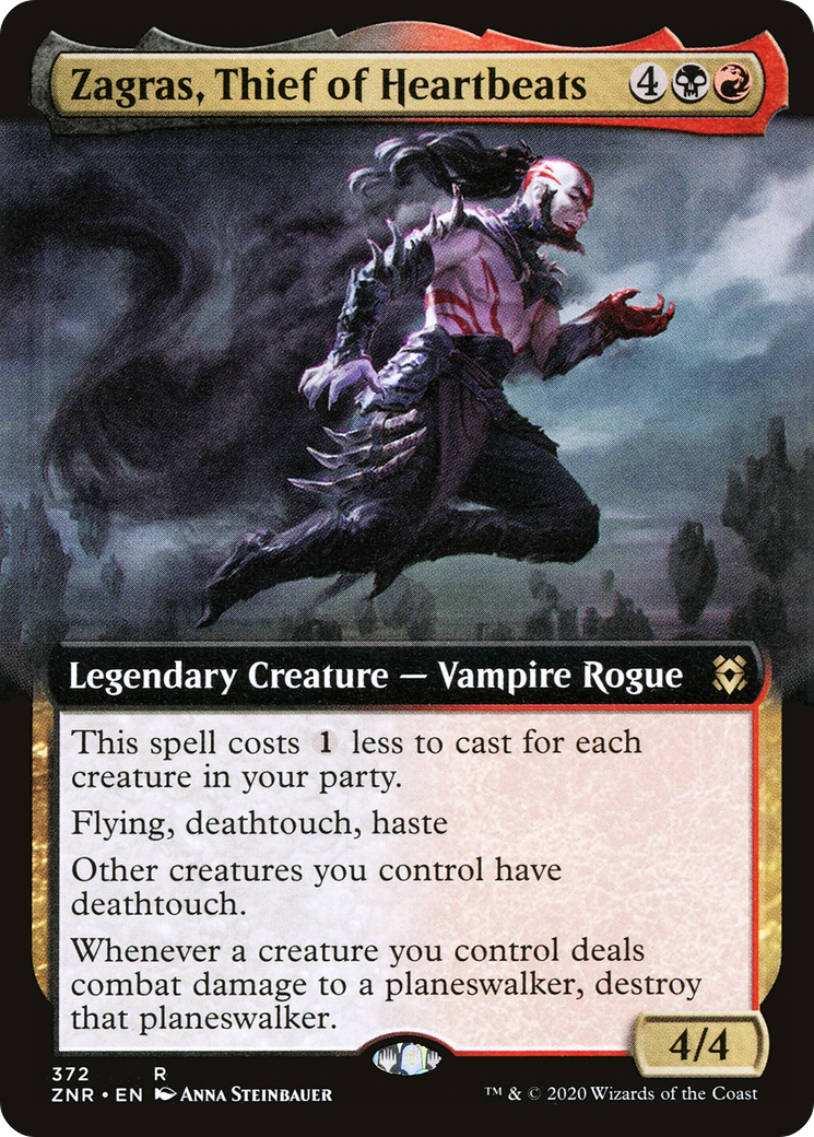 Zagras, Thief of Heartbeats (Extended Art) [Zendikar Rising] Foil