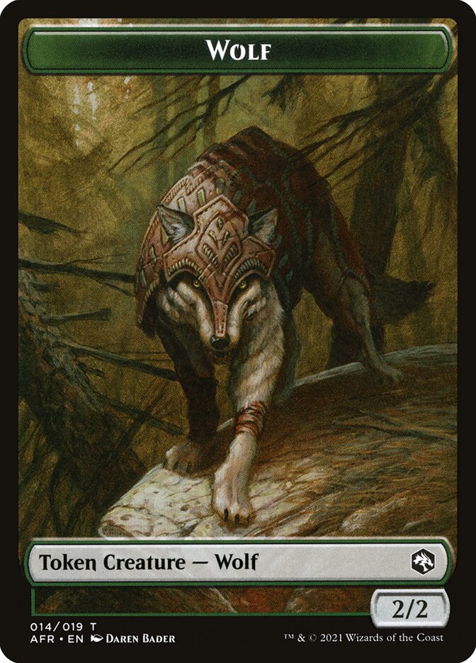 Wolf // Vecna Double-Sided Token [Dungeons & Dragons: Adventures in the Forgotten Realms Tokens] | Silver Goblin