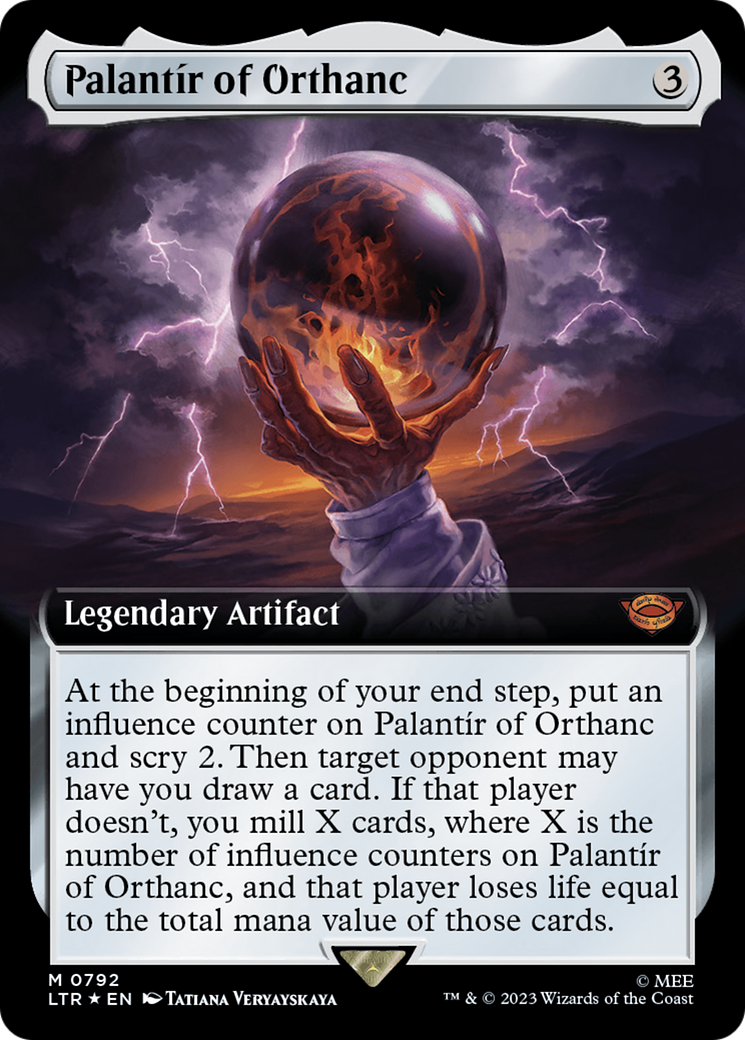 Palantir of Orthanc (Extended Art) (Surge Foil) [The Lord of the Rings: Tales of Middle-Earth] | Silver Goblin