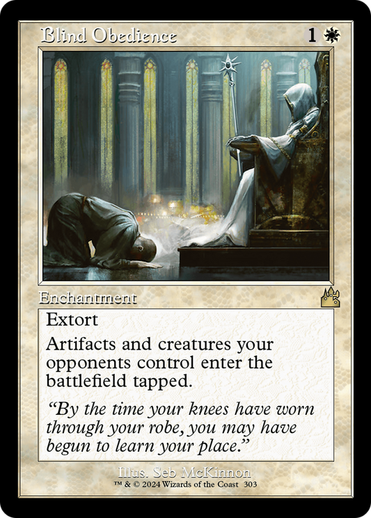 Blind Obedience (Retro Frame) [Ravnica Remastered] Foil