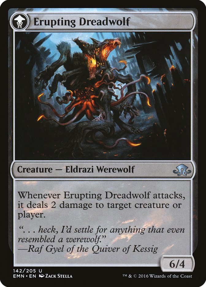 Smoldering Werewolf // Erupting Dreadwolf [Eldritch Moon] Foil