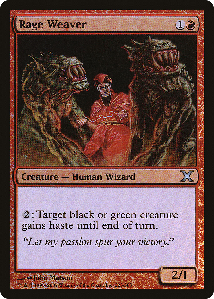 Rage Weaver (223) Foil - Tenth Edition
