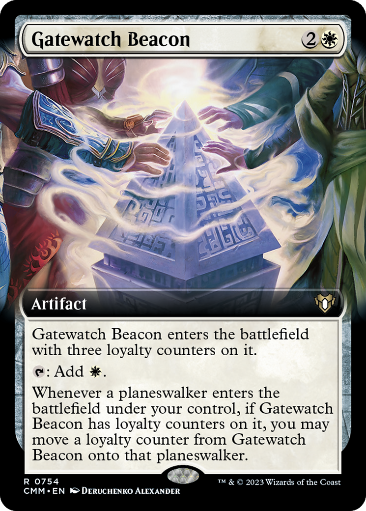 Gatewatch Beacon (Extended Art) [Commander Masters] Foil