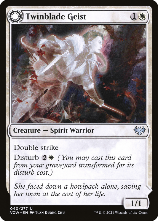 Twinblade Geist // Twinblade Invocation [Innistrad: Crimson Vow] Foil
