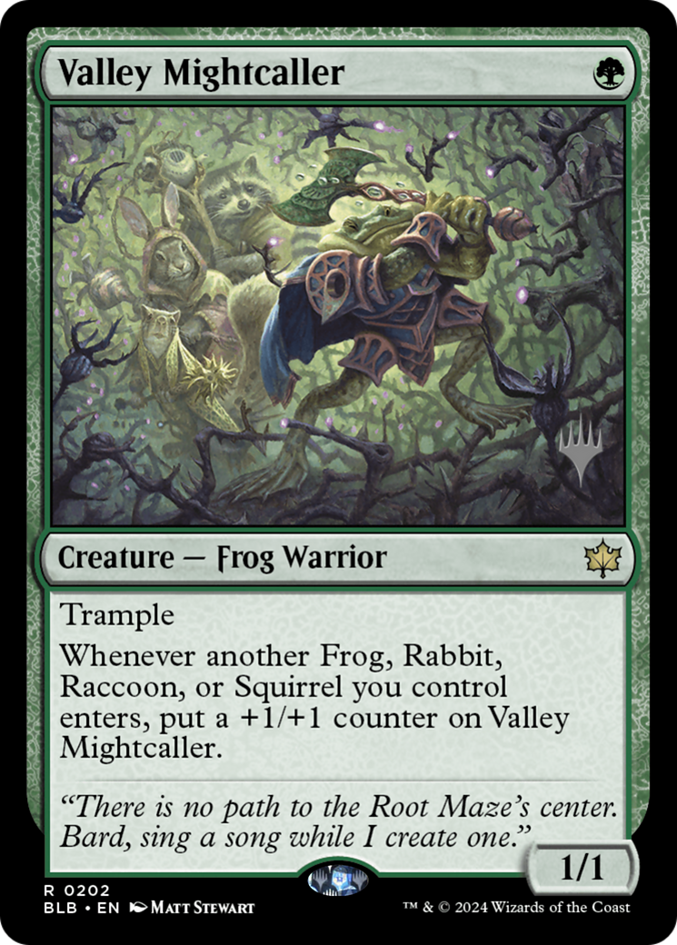 Valley Mightcaller (Promo Pack) [Bloomburrow Promos] | Silver Goblin