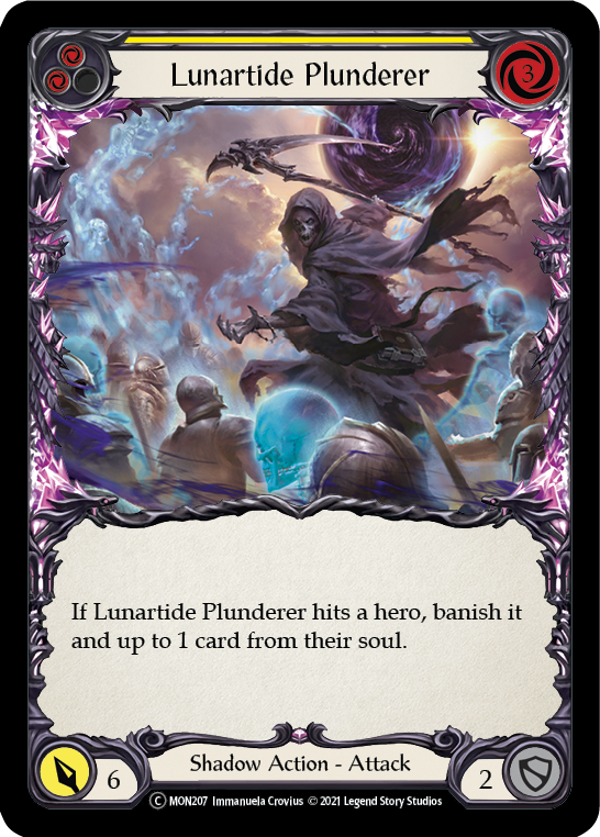 Lunartide Plunderer (Yellow) [U-MON207-RF] (Monarch Unlimited)  Unlimited Rainbow Foil | Silver Goblin