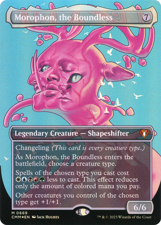 Morophon, the Boundless (Borderless Textured Foil Frame Break) [Commander Masters]