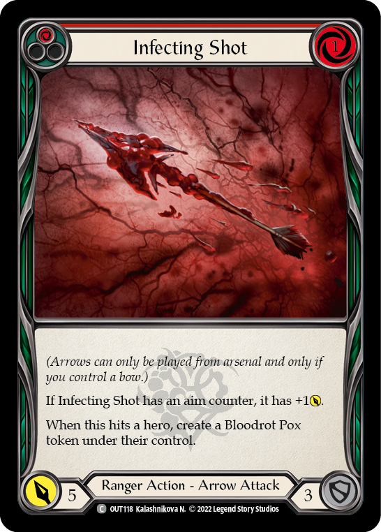 Infecting Shot (Red) [OUT118] (Outsiders)  Rainbow Foil | Silver Goblin