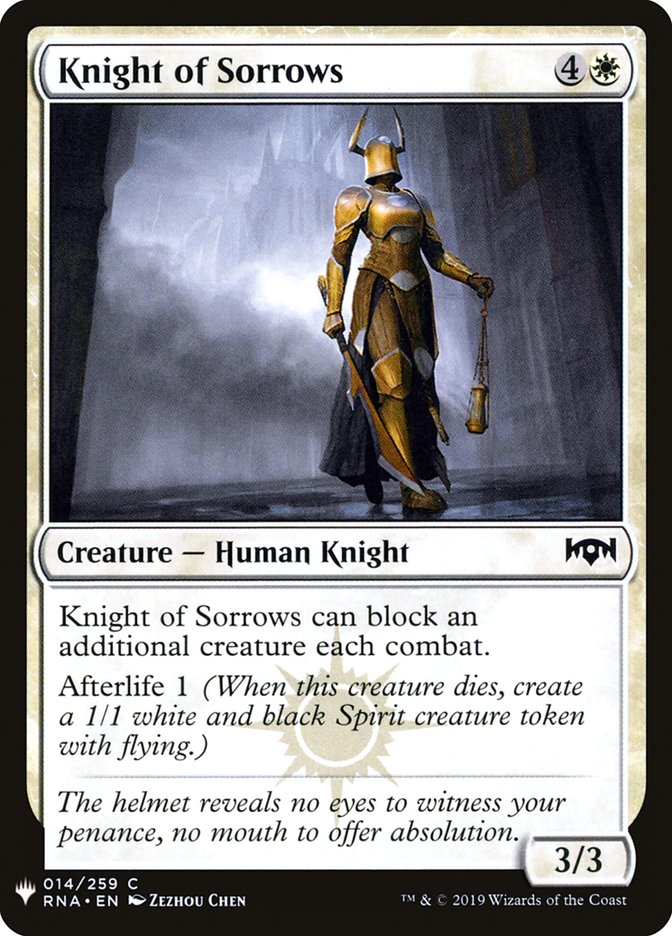 Knight of Sorrows [Mystery Booster] | Silver Goblin