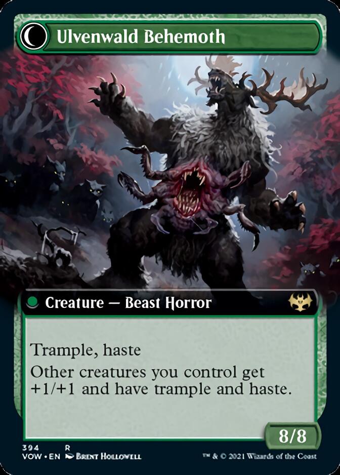 Ulvenwald Oddity // Ulvenwald Behemoth (Extended Art) [Innistrad: Crimson Vow] Foil