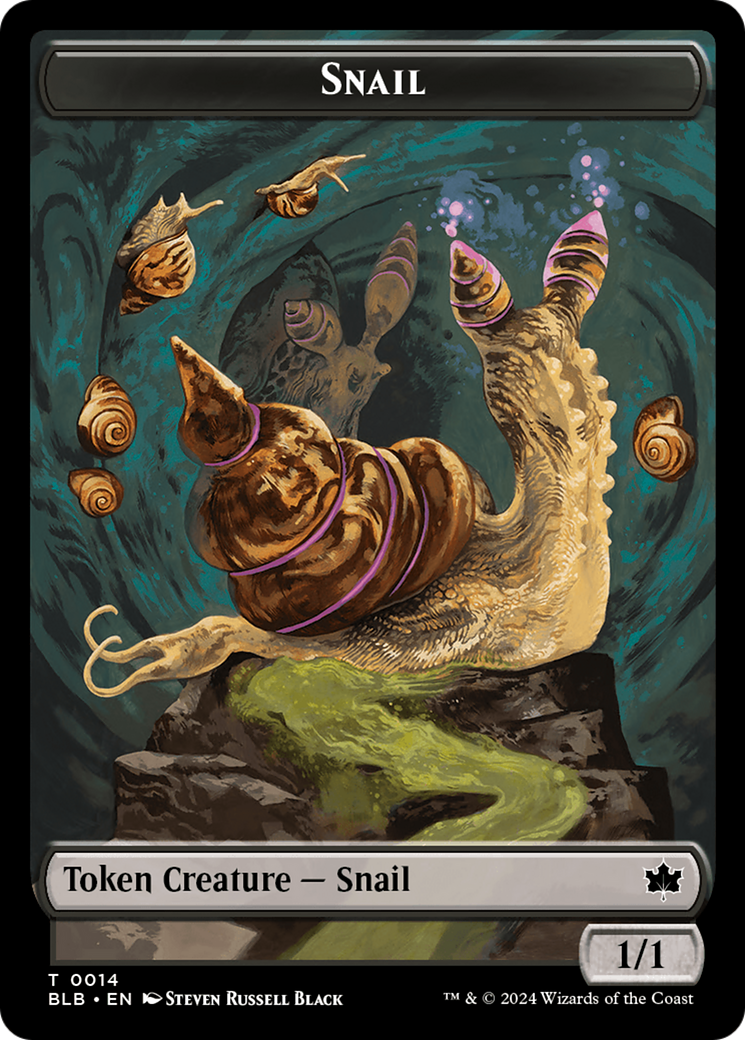 Snail // Thundertrap Trainer Double-Sided Token [Bloomburrow Tokens] | Silver Goblin