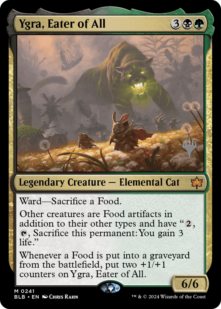 Ygra, Eater of All (Promo Pack) [Bloomburrow Promos] | Silver Goblin