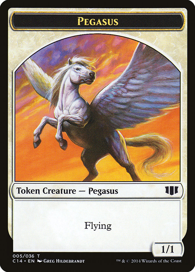 Kor Soldier // Pegasus Double-Sided Token [Commander 2014 Tokens] | Silver Goblin