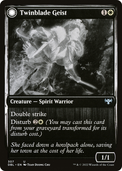 Twinblade Geist // Twinblade Invocation [Innistrad: Double Feature] Foil