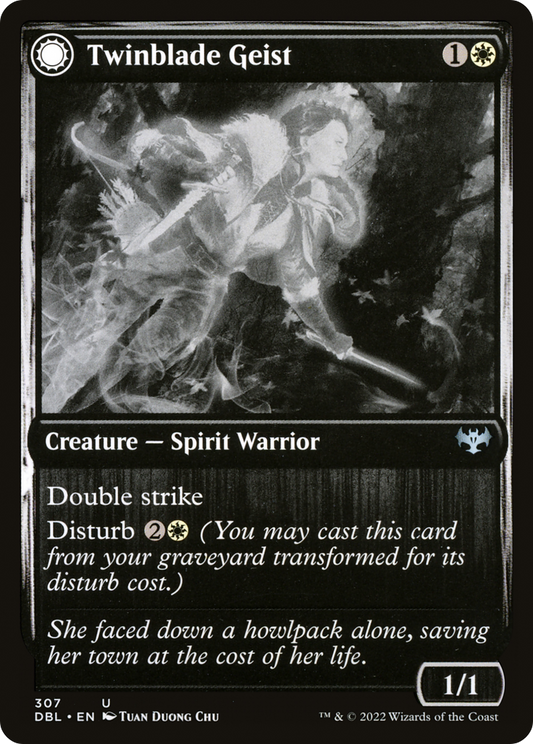 Twinblade Geist // Twinblade Invocation [Innistrad: Double Feature] Foil