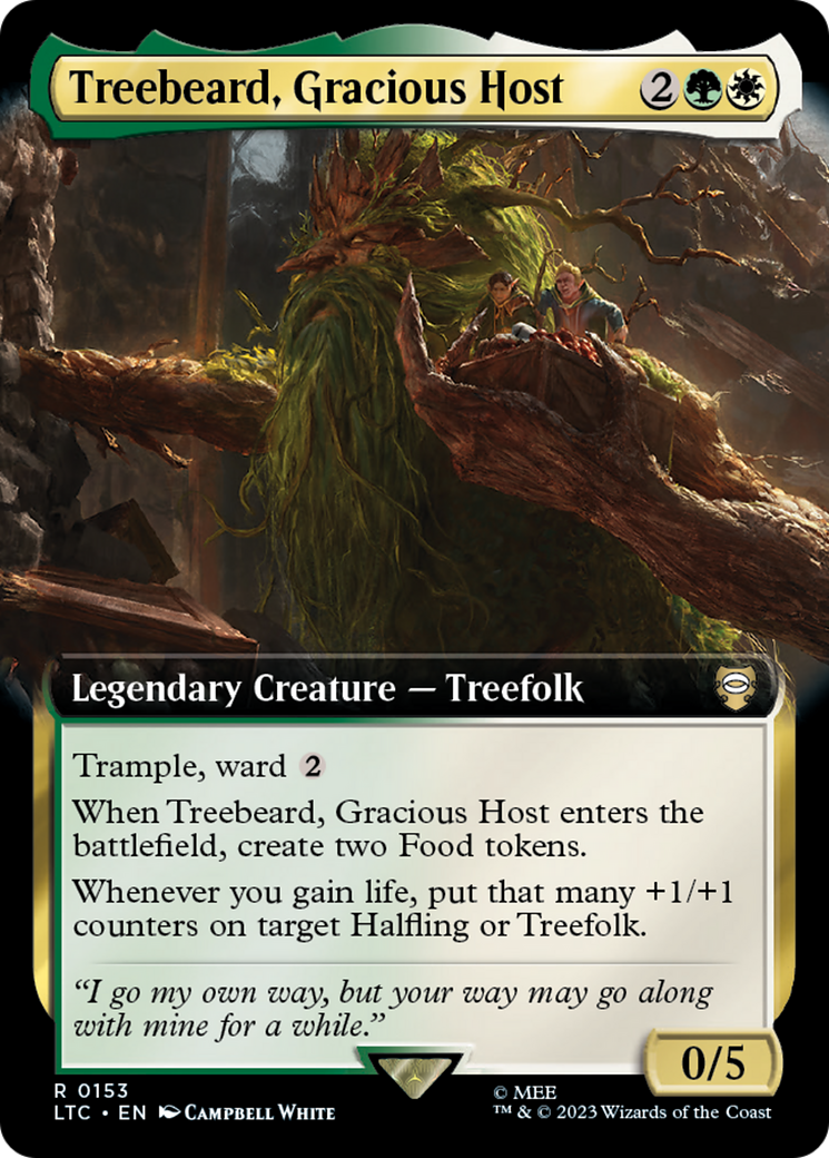 Treebeard, Gracious Host (Extended Art) [The Lord of the Rings: Tales of Middle-Earth Commander] | Silver Goblin