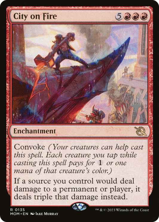 City on Fire (Promo Pack) [March of the Machine Promos] Foil