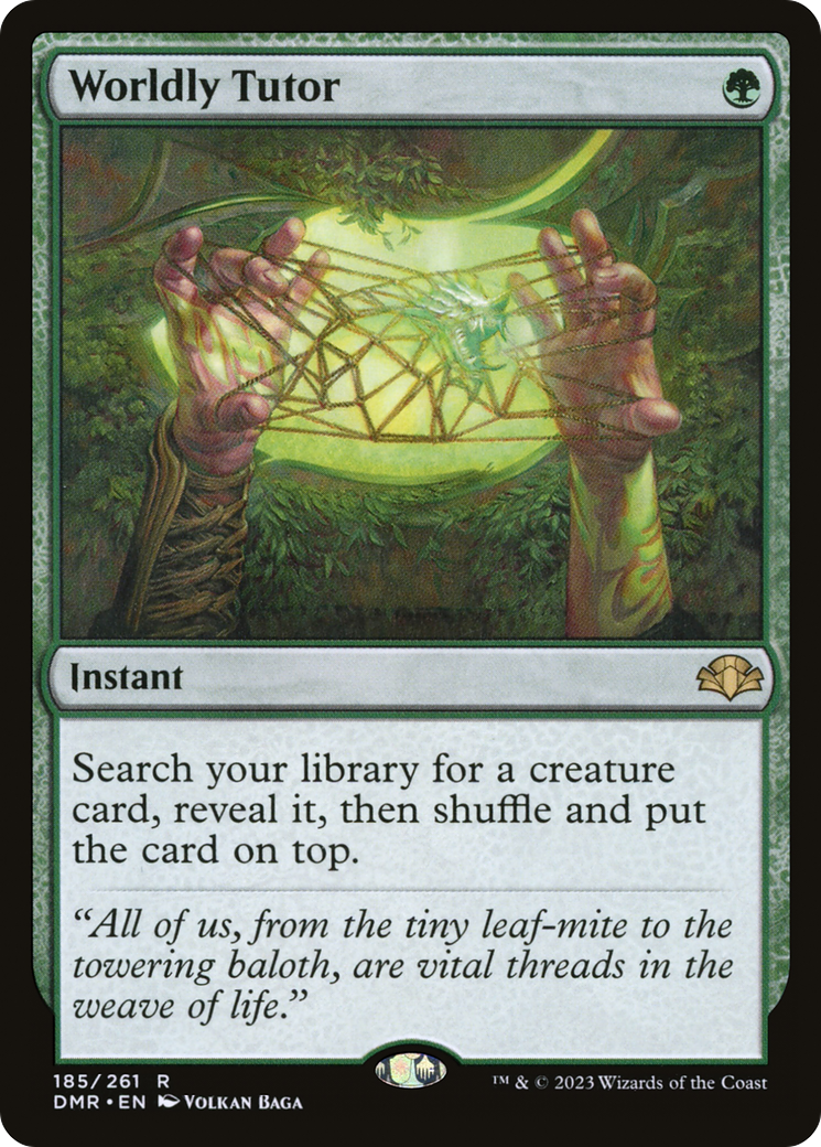 Worldly Tutor (185) Foil - Dominaria Remastered