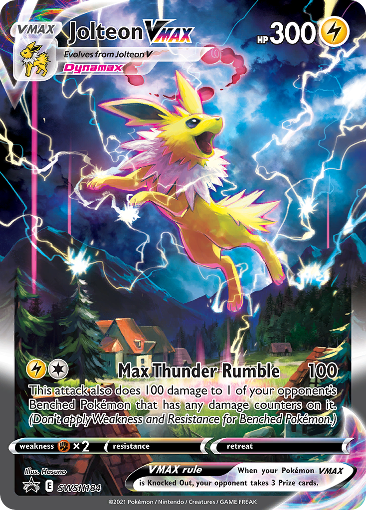 Jolteon VMAX (SWSH184) (Jumbo Card) [Sword & Shield: Black Star Promos] | Silver Goblin