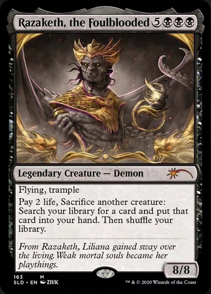 Razaketh, the Foulblooded (Foil Etched) [Secret Lair Drop Series] | Silver Goblin