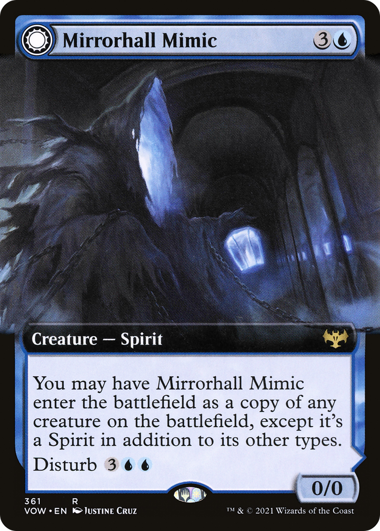 Mirrorhall Mimic // Ghastly Mimicry (Extended Art) [Innistrad: Crimson Vow]