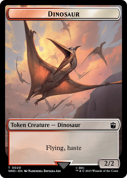 Alien // Dinosaur Double-Sided Token [Doctor Who Tokens] Foil