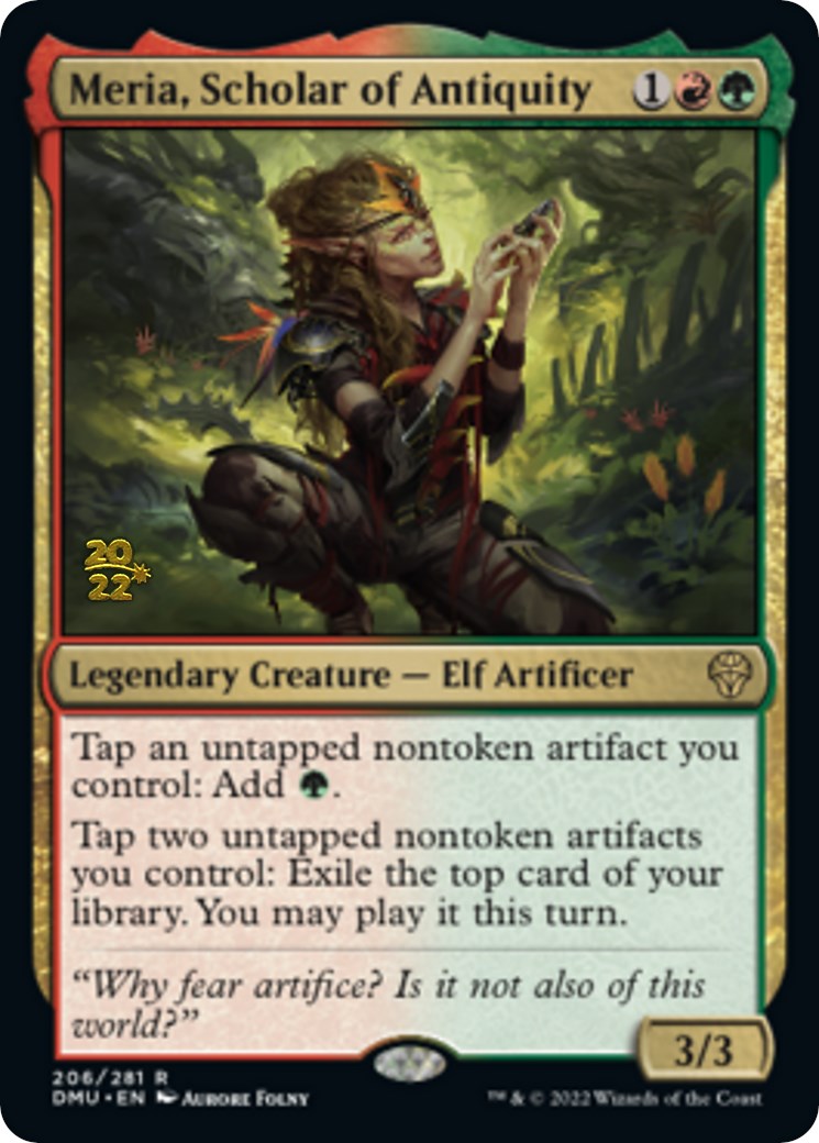 Meria, Scholar of Antiquity [Dominaria United Prerelease Promos] | Silver Goblin