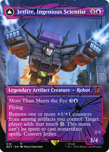 Jetfire, Ingenious Scientist // Jetfire, Air Guardian (Shattered Glass) [Transformers] Foil