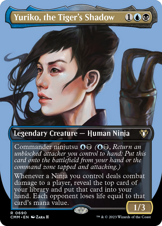 Yuriko, the Tiger's Shadow (Borderless Profile) [Commander Masters] Foil