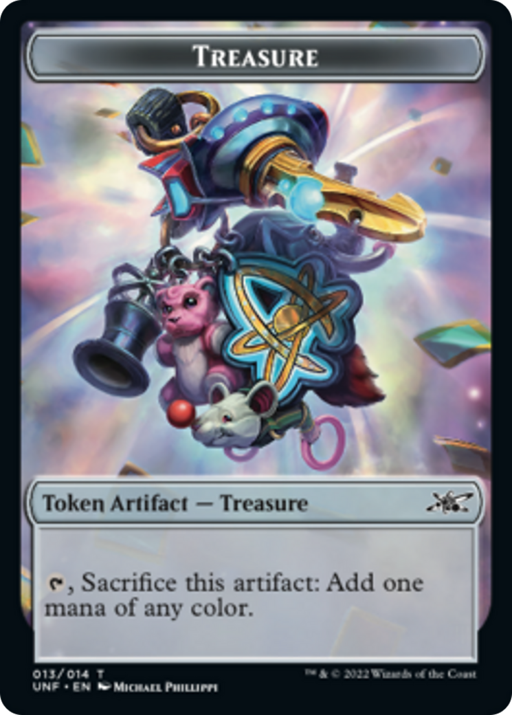 Teddy Bear // Treasure (013) Double-Sided Token [Unfinity Tokens] | Silver Goblin