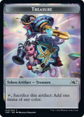 Clown Robot (002) // Treasure (013) Double-Sided Token [Unfinity Tokens] | Silver Goblin