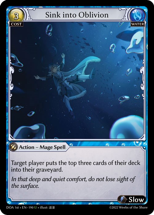 Sink into Oblivion (190) [Dawn of Ashes: 1st Edition] Foil