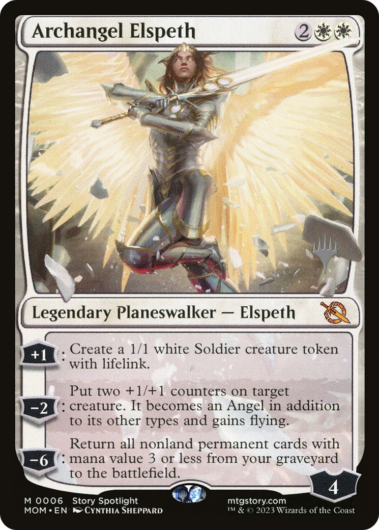 Archangel Elspeth (Promo Pack) [March of the Machine Promos] Foil