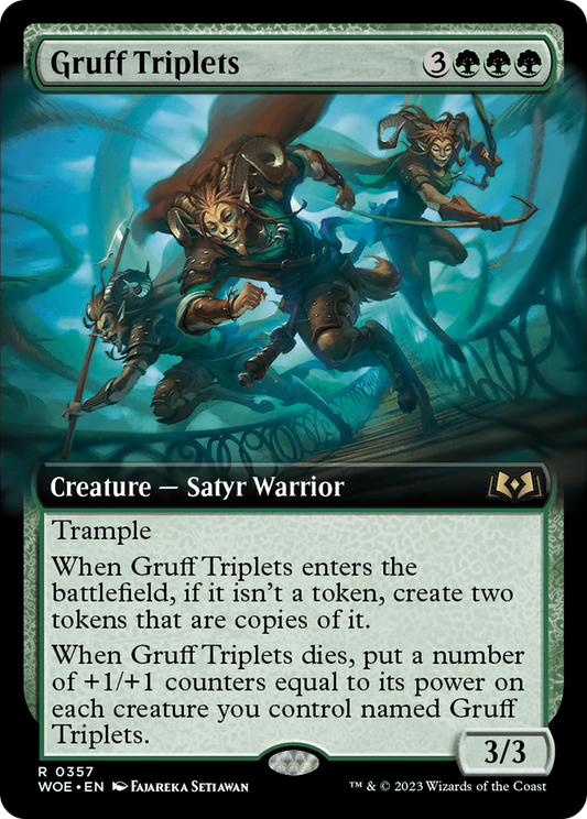 Gruff Triplets (Extended Art) [Wilds of Eldraine] Foil