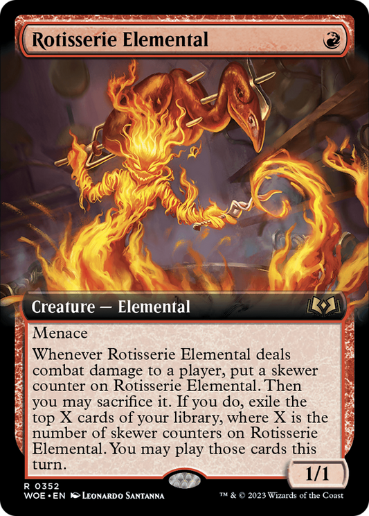 Rotisserie Elemental (Extended Art) [Wilds of Eldraine] Foil