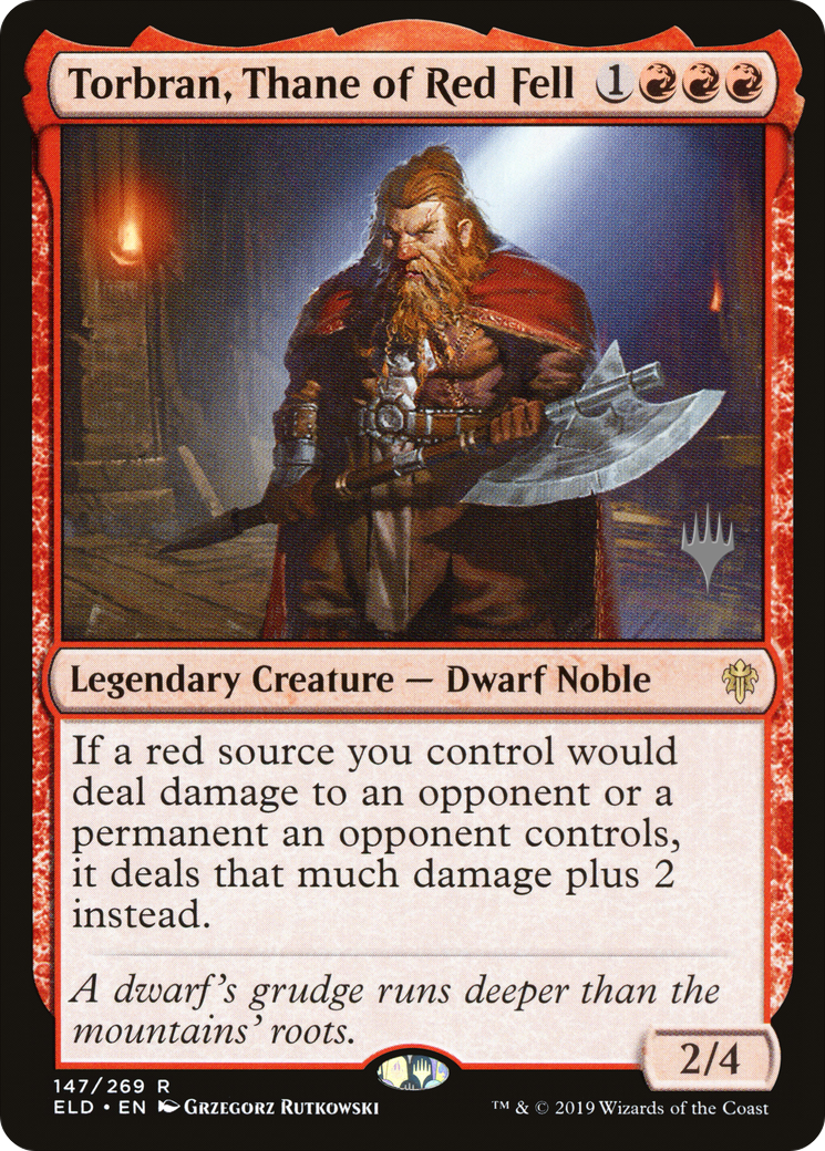 Torbran, Thane of Red Fell (Promo Pack) [Throne of Eldraine Promos] Foil