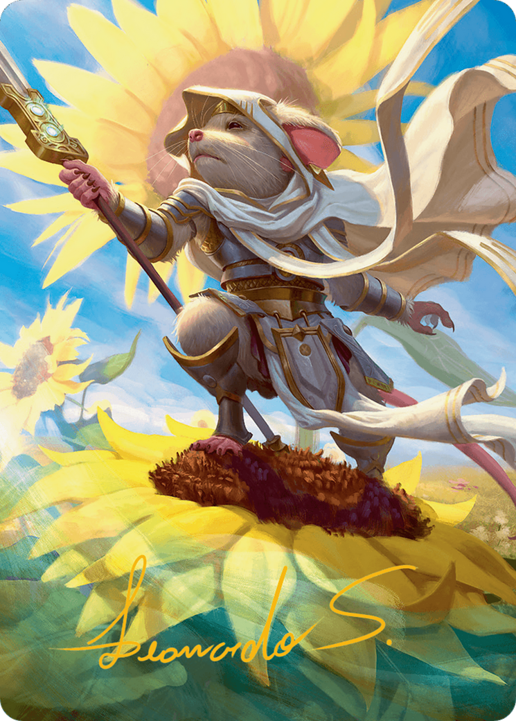 Elspeth, Sun's Champion Art Card (Gold-Stamped Signature) [Bloomburrow Art Series] | Silver Goblin