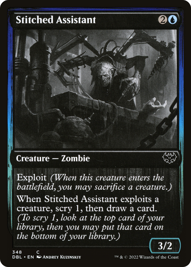 Stitched Assistant (348) Foil - Innistrad: Double Feature