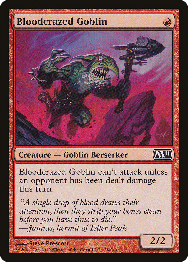 Bloodcrazed Goblin [Magic 2011] Foil