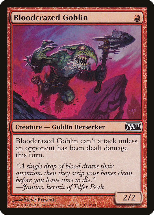 Bloodcrazed Goblin [Magic 2011]